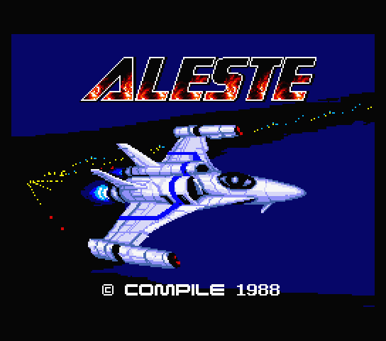 Aleste title screen for MSX2